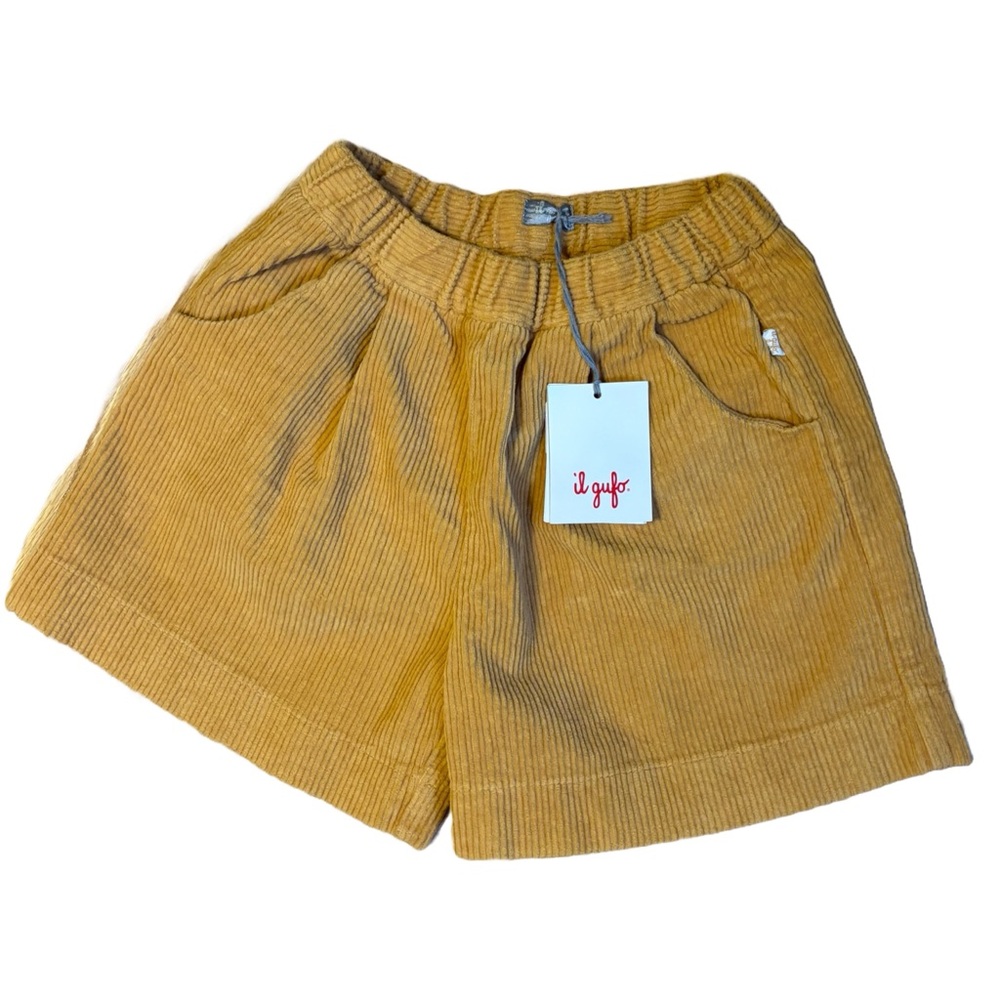 Il Gufo corduroy yellow shorts